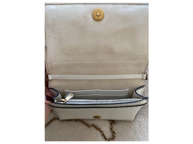 Christian Dior J'adior Clutch Tasche Leder Eggshell Aus weiß - Ansicht 3