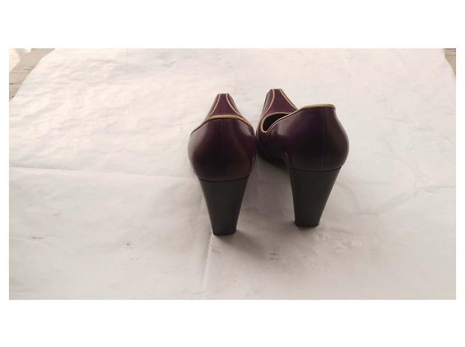 Décolleté Casadei Melanzana in Pelle 36.5 - vista 4