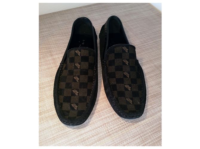 Montsouris Louis Vuitton Mocassino HockenHeim Nero Slip on, Scamosciato - vista 2
