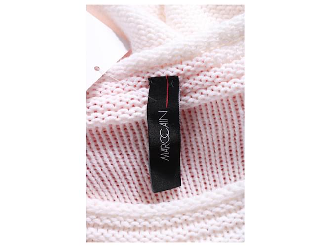Marc Cain Pullover orange weiß Baumwolle Acryl Größe L - Ansicht 3
