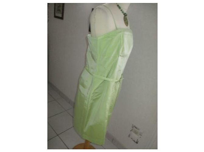 Alain Manoukian Bustier Kleid Limonengrün Acetat Größe 44 Hellgrün - Ansicht 3
