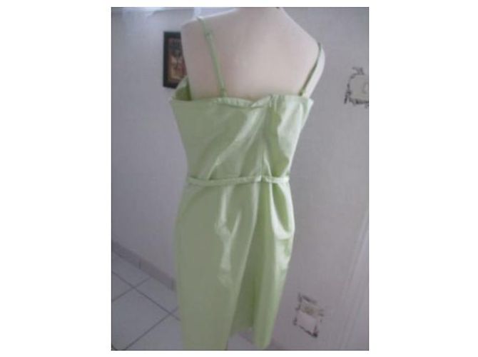 Alain Manoukian Bustier Kleid Limonengrün Acetat Größe 44 Hellgrün - Ansicht 4