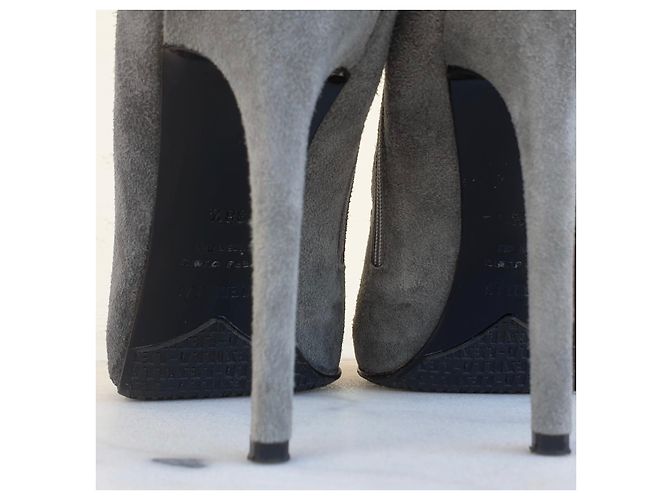 Le Silla Stiefeletten Anthrazit Wildleder 38.5 Anthrazitgrau - Ansicht 7