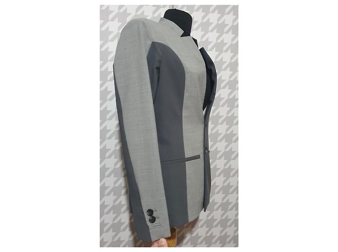 Blazer in lana grigia Designers Remix Grigio - vista 2