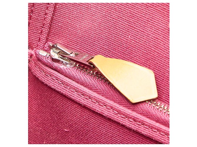 Hermès Hermes Pink Cabag Elan Canvas Satchel Marrone Rosa - vista 8