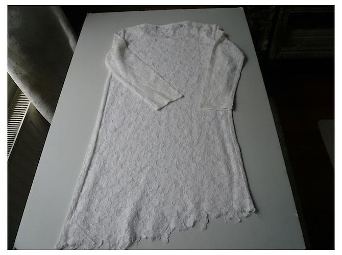AMERICAN RETRO - VESTIDO DE ENCAJE BLANCO - S.36 - vista 5