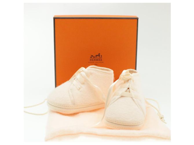 Hermès HERMES Chaussures Bébé Laine Rose Clair Auth 15166 - vue 13