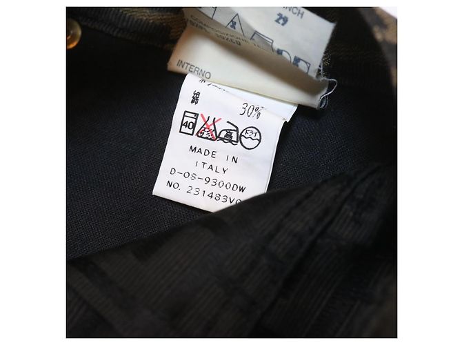 FENDI Zucca Canvas Pants Brown Black Auth br225 - view 10