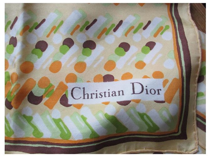 Christian Dior Seidentuch mit abstraktem Print Mehrfarben - Ansicht 3