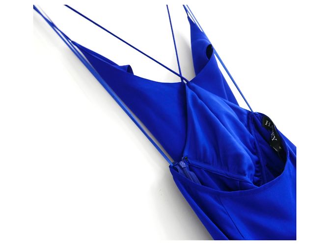 Haney Holly Blue Seidenkleid Blau - Ansicht 4