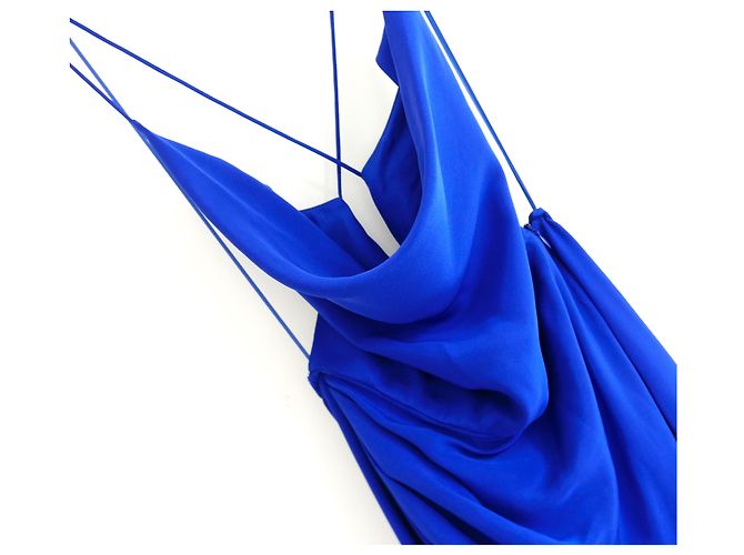 Haney Holly Blue Seidenkleid Blau - Ansicht 5