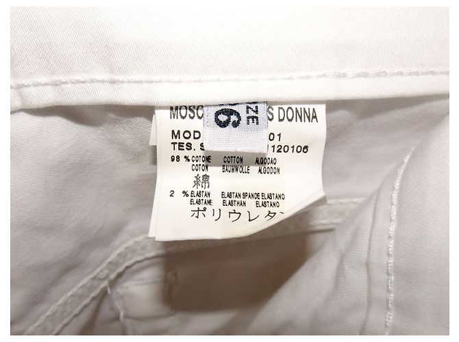 PANTALONES CASUAL RARE MOSCHINO DONNA Blanco - vista 7