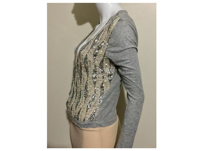 Baum und Pferdgarten Cardigan decorato con perline e ricami Grigio Metallico - vista 2