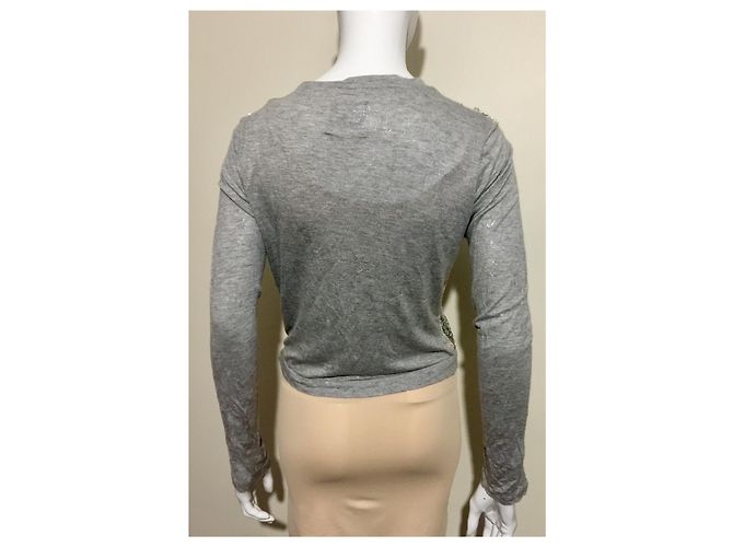 Baum und Pferdgarten Cardigan decorato con perline e ricami Grigio Metallico - vista 4