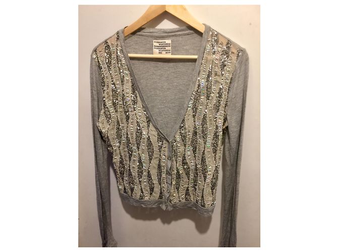 Baum und Pferdgarten Cardigan decorato con perline e ricami Grigio Metallico - vista 5