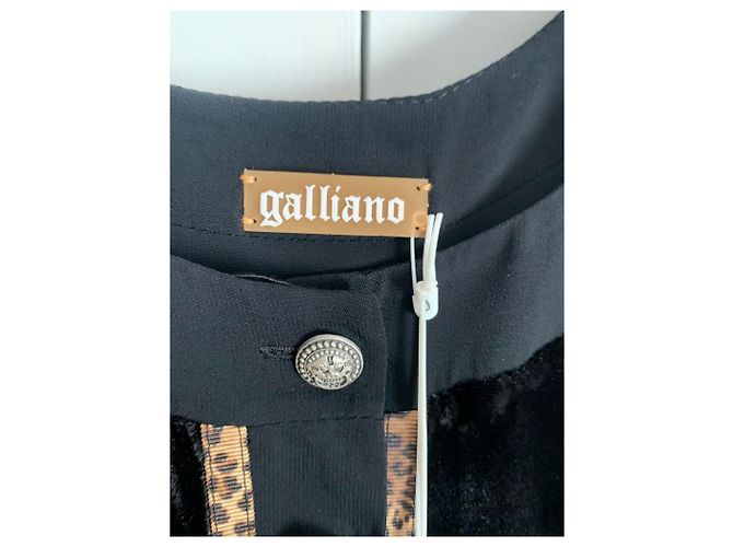 ABITO GALLIANO BALCK IN RASO E VELLUTO Nero - vista 6