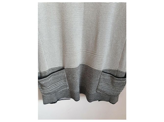Gestuz langer Maxi Strickjacke Mantel Schwarz Grau Anthrazitgrau - Ansicht 8