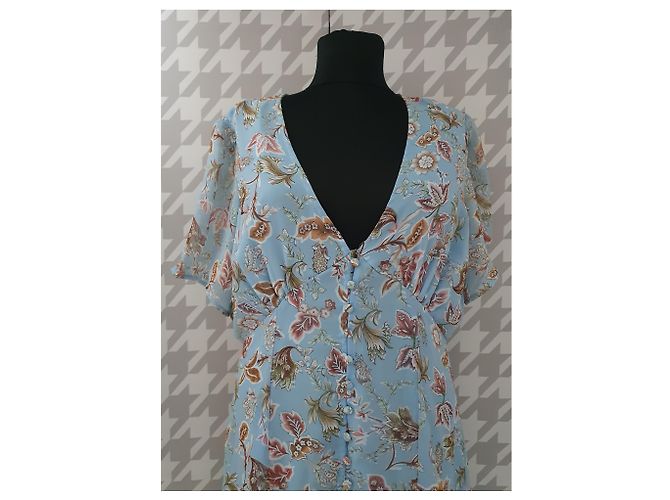 Autre Marque FOREVER UNIQUE Kleid aus Polyester blau mehrfarbig Mehrfarben - Ansicht 2