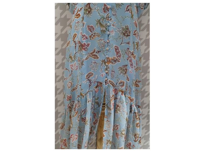 Autre Marque FOREVER UNIQUE Kleid aus Polyester blau mehrfarbig Mehrfarben - Ansicht 4