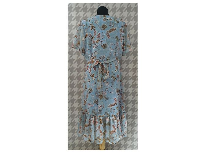 Autre Marque FOREVER UNIQUE Kleid aus Polyester blau mehrfarbig Mehrfarben - Ansicht 5