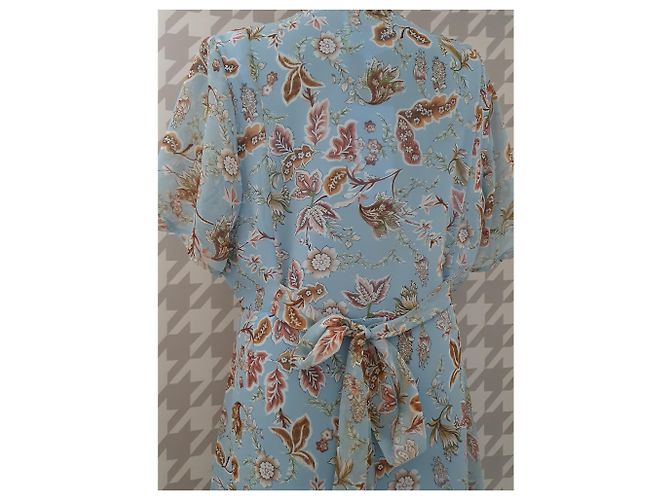 Autre Marque FOREVER UNIQUE Kleid aus Polyester blau mehrfarbig Mehrfarben - Ansicht 6