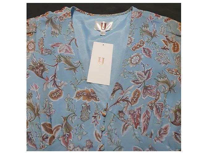 Autre Marque FOREVER UNIQUE Kleid aus Polyester blau mehrfarbig Mehrfarben - Ansicht 7