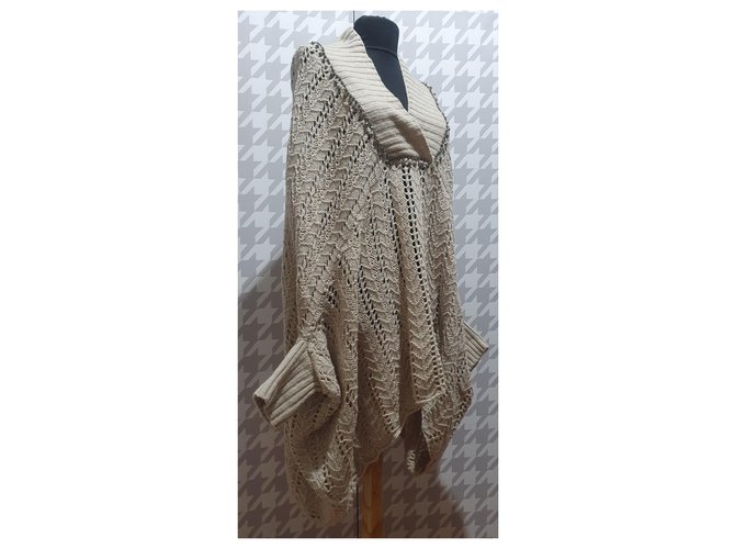Twin Set Poncho Beige Wolle - Ansicht 4