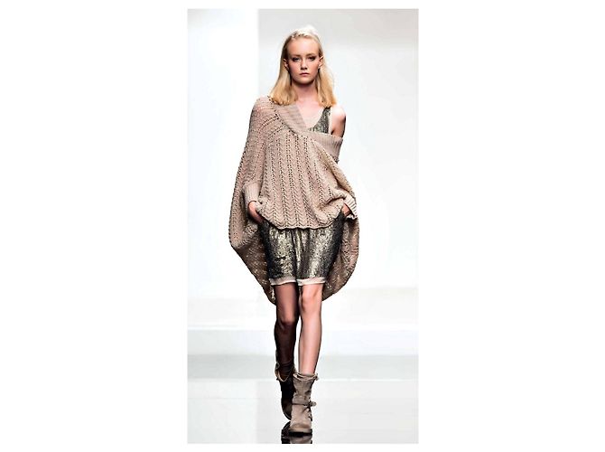 Twin Set Poncho Beige Wolle - Ansicht 8
