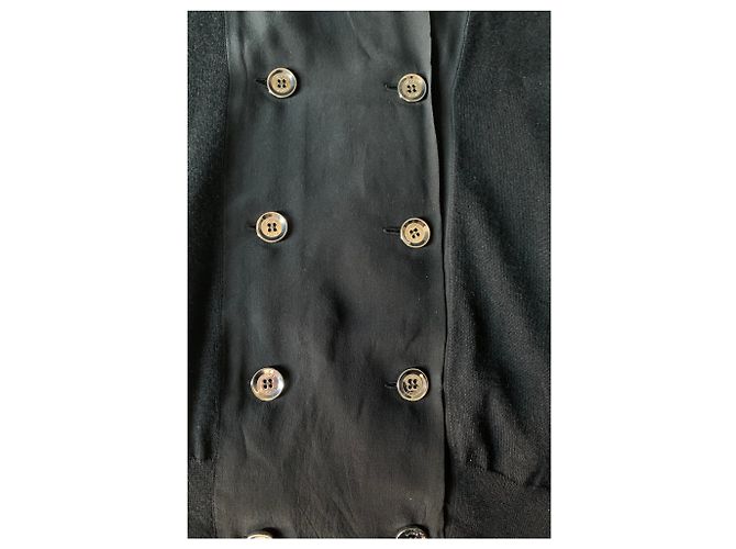 Gucci Lange Strickjacke aus schwarzem Kaschmir - Ansicht 2