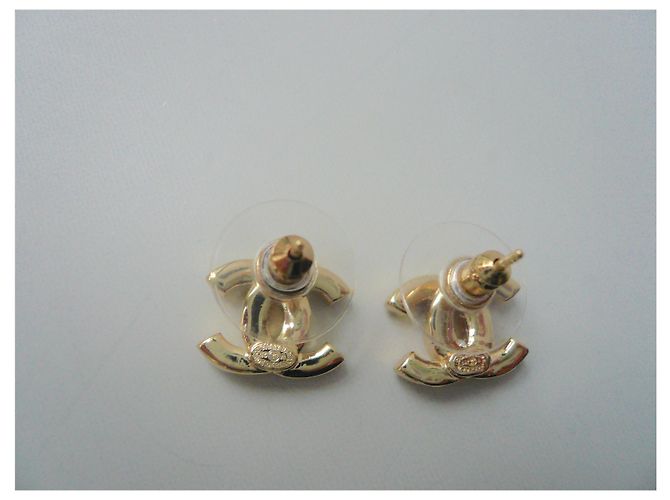 CHANEL Neue Ohrstecker mit CC-Motiv Gold hardware - Ansicht 4