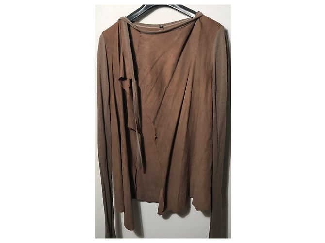 Autre Marque Chaqueta Asimétrica Isaac Sellam de Nubuck Marrón 38 Castaño - vista 11