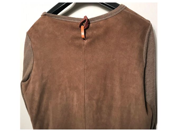 Autre Marque Chaqueta Asimétrica Isaac Sellam de Nubuck Marrón 38 Castaño - vista 15