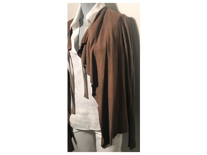 Autre Marque Chaqueta Asimétrica Isaac Sellam de Nubuck Marrón 38 Castaño - vista 18