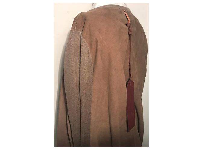 Autre Marque Chaqueta Asimétrica Isaac Sellam de Nubuck Marrón 38 Castaño - vista 5