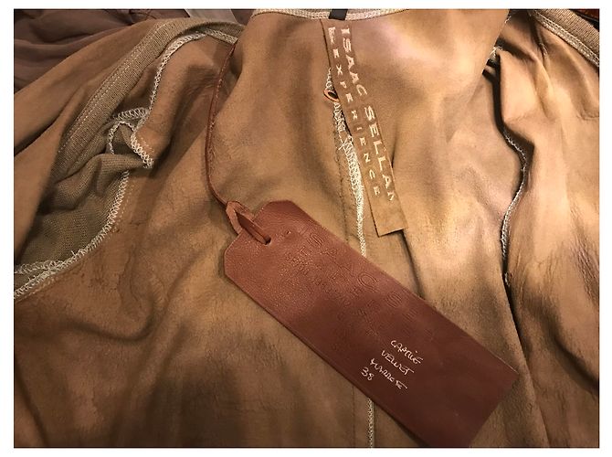 Autre Marque Chaqueta Asimétrica Isaac Sellam de Nubuck Marrón 38 Castaño - vista 7