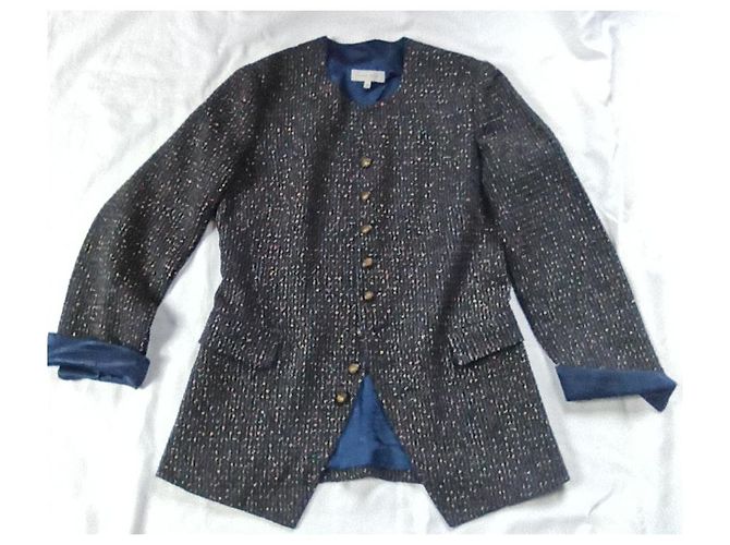 Giacca Armand Ventilo in tweed nero blu e oro D'oro - vista 2
