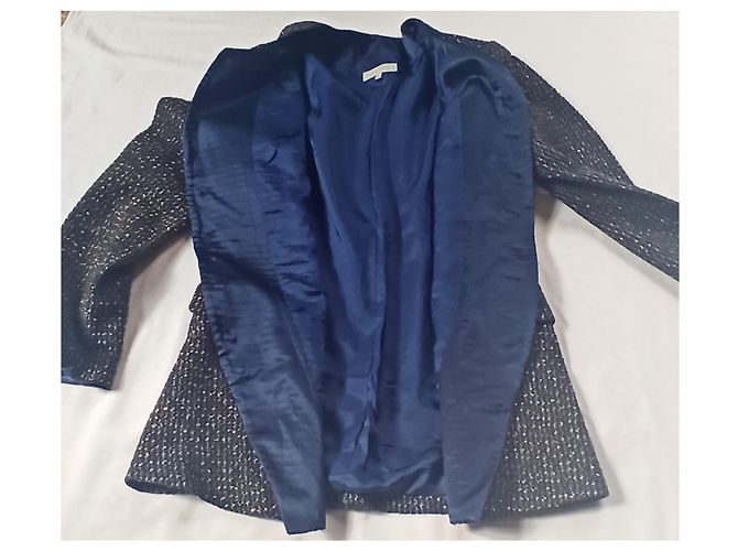 Giacca Armand Ventilo in tweed nero blu e oro D'oro - vista 5