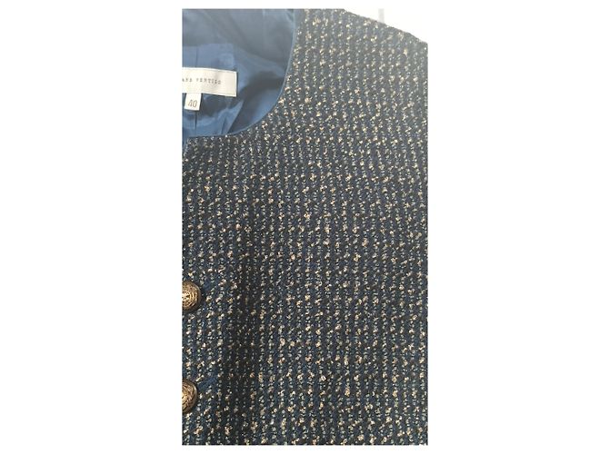 Giacca Armand Ventilo in tweed nero blu e oro D'oro - vista 6