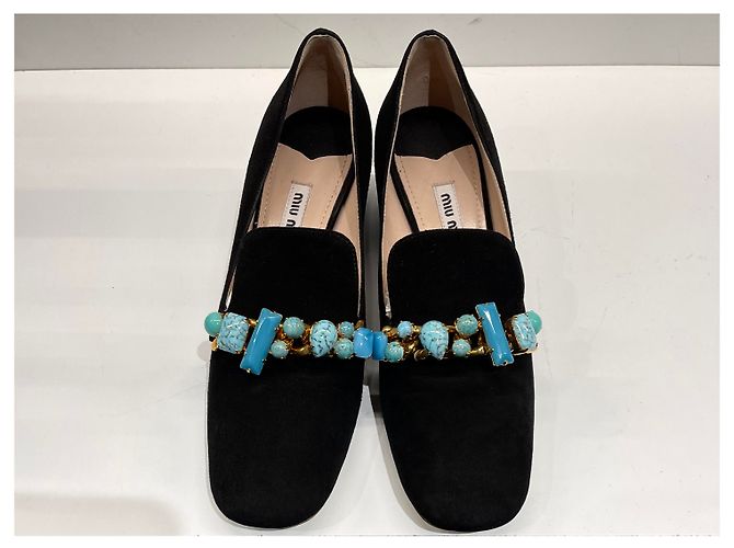 Ballerine Miu Miu in camoscio nero taglia 37 - vista 2