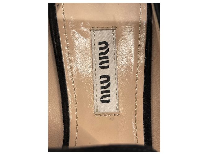 Ballerine Miu Miu in camoscio nero taglia 37 - vista 7