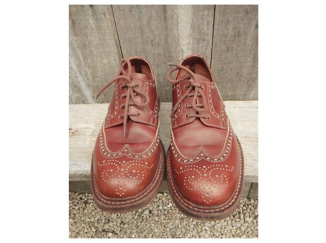 Derbies brogue longwing Prada cuir marron clair 42 - vue 4