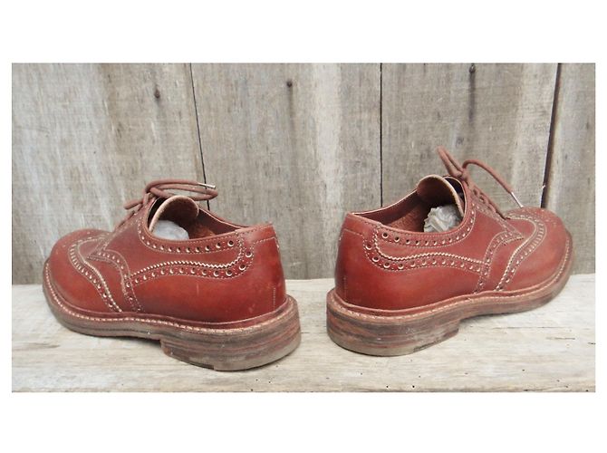 Derbies brogue longwing Prada cuir marron clair 42 - vue 5