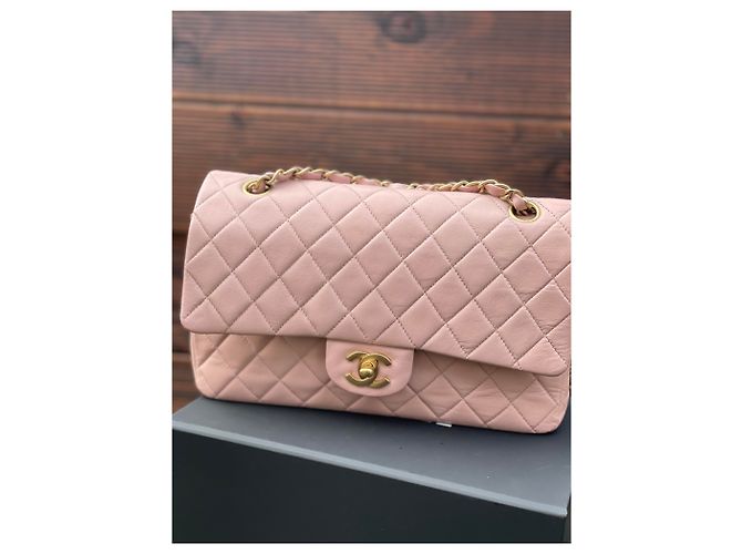 Timeless Chanel Solapa clásica con forro medio Rosa - vista 3