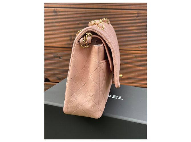 Timeless Chanel Solapa clásica con forro medio Rosa - vista 4