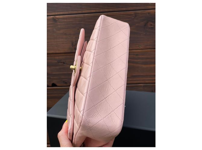 Timeless Chanel Solapa clásica con forro medio Rosa - vista 5