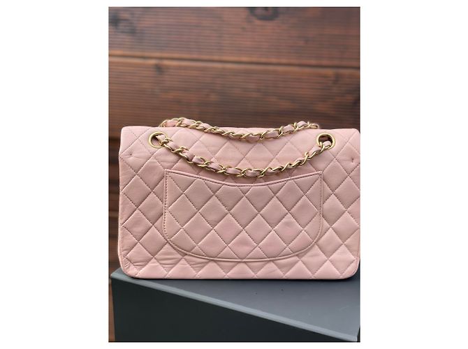 Timeless Chanel Solapa clásica con forro medio Rosa - vista 7