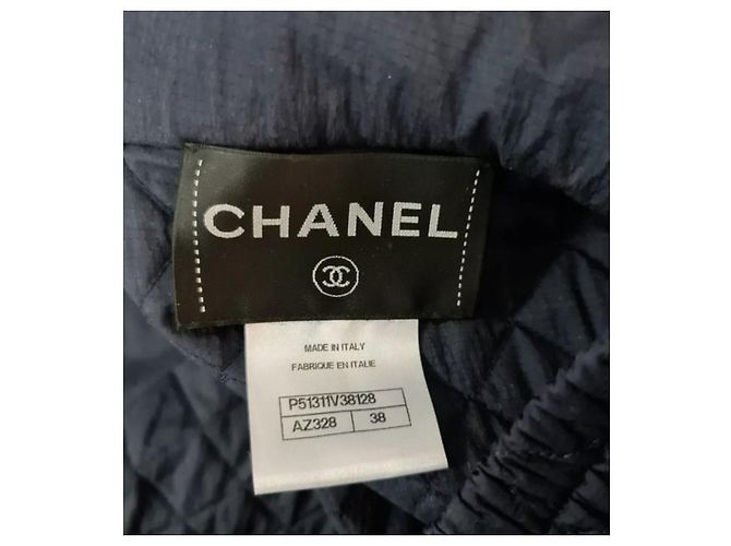 Calções Jaqueta Acolchoada Chanel Fato Sz.38 Preto - vista 10