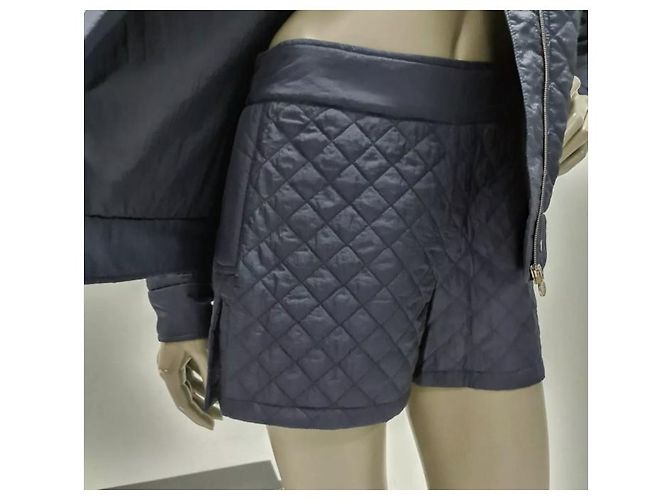 Calções Jaqueta Acolchoada Chanel Fato Sz.38 Preto - vista 4