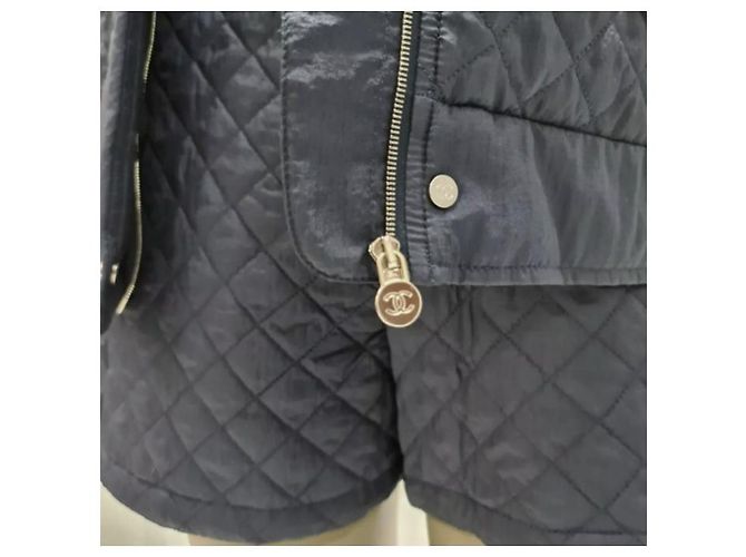 Calções Jaqueta Acolchoada Chanel Fato Sz.38 Preto - vista 5