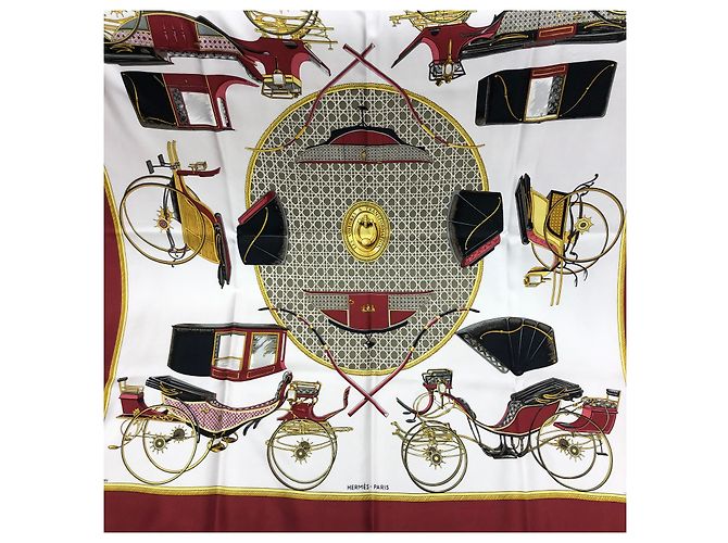 Carré Hermès "Transformationsautos" von F.. de la Perrière Mehrfarben - Ansicht 2